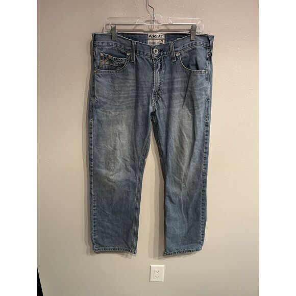 Ariat M5 Straight Fit Relaxed Jeans Blue Denim Mens Size 34 34x30 - Picture 1 of 9